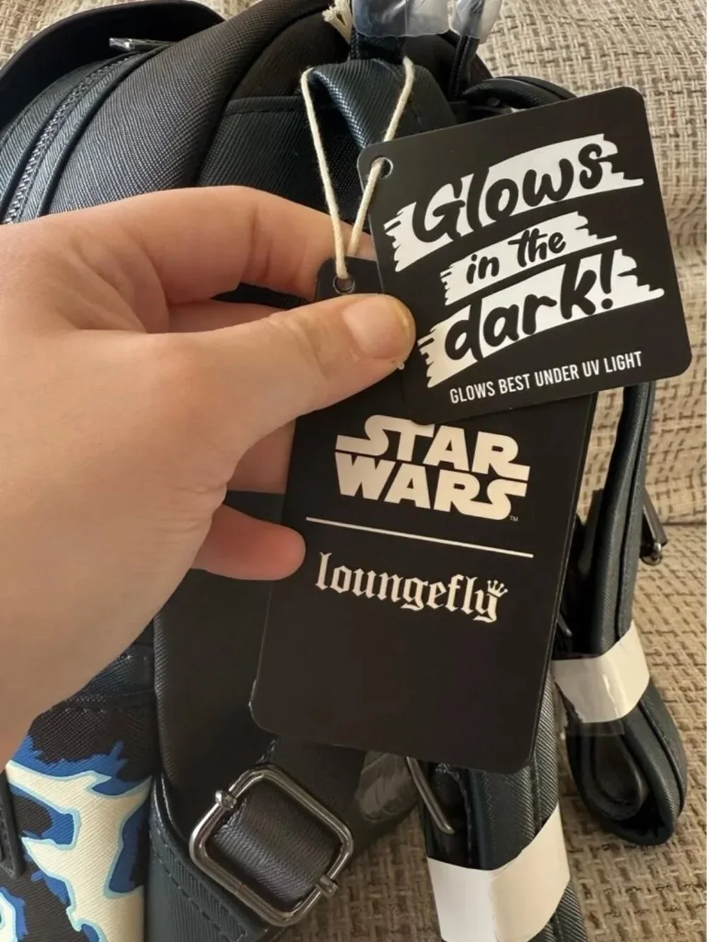 Hard Tag Loungefly Star Wars Emperor Palpatine Glow Mini Backpack NWT